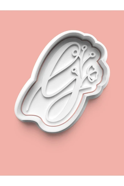 Çiçek Desenli G Harfi Kurabiye Kalıbı Ve Şeker Hamuru Kalıbı ürün görseli