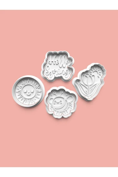 Hoşgeldin Bahar Kurabiye Kalıbı Ve Şeker Hamuru Kalıbı 4'lü Set ürün görseli
