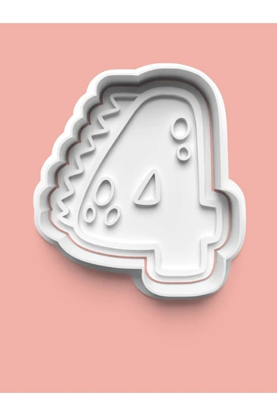 4 Numara Dinozor Figürlü Kurabiye Kalıbı Ve Şeker Hamuru Kalıbı - Dört Rakamı ürün görseli