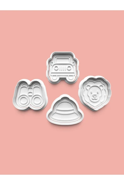 Safari Kurabiye Kalıbı Ve Şeker Hamuru Kalıbı 4'lü Set ürün görseli