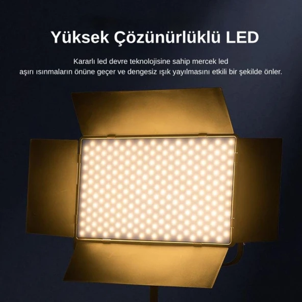 Gdx P500C Bicolor Profesyonel İkili LED Panel Video ve Fotoğraf Stüdyo Işık Seti - 5