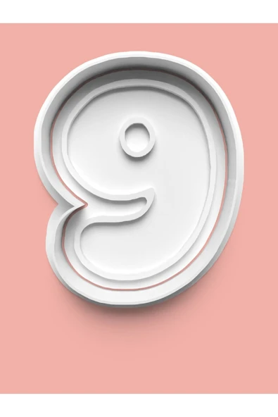 9 Numara Kurabiye Kalıbı Ve Şeker Hamuru Kalıbı - Dokuz Rakamı ürün görseli