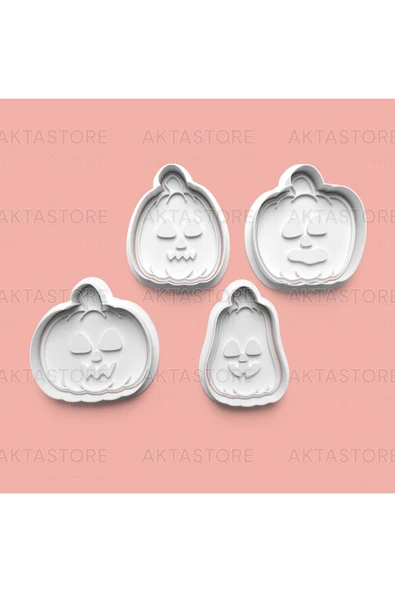 Kabak Suratlar Kurabiye Kalıbı Ve Şeker Hamuru Kalıbı 4'lü Set ürün görseli