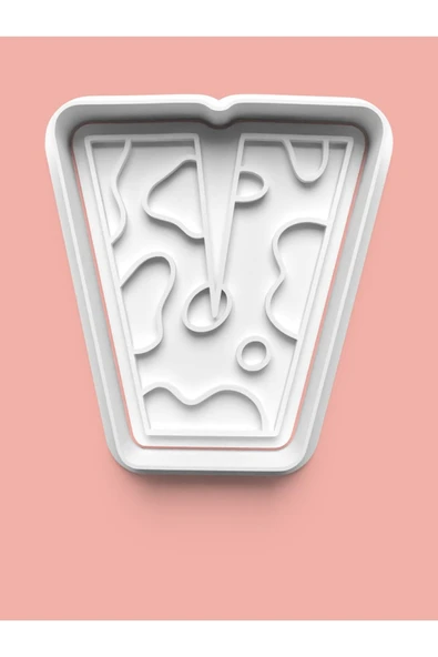 Desenli V Harfi Kurabiye Kalıbı Ve Şeker Hamuru Kalıbı ürün görseli