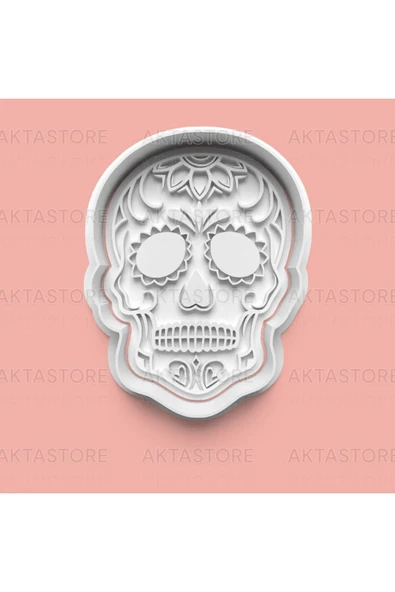 Kafatası Figürlü Kurabiye Kalıbı Ve Şeker Hamuru Kalıbı ürün görseli