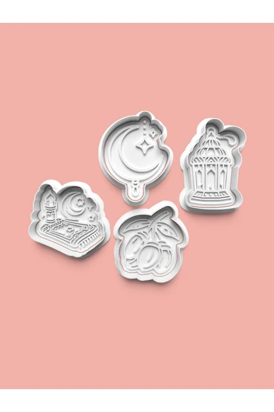 Ramazan Seti Kurabiye Kalıbı Ve Şeker Hamuru Kalıbı 4'lü Set ürün görseli
