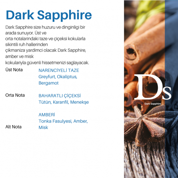 50 ml. Micro Koku Makinesi Aromatik Koku Kartuşu Dark Sapphire - 3