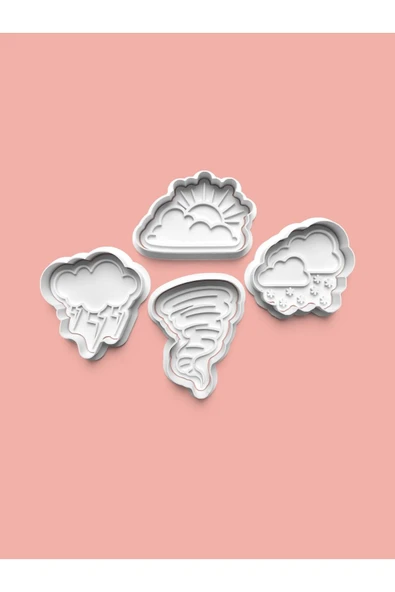 Kış Mevsimi Kurabiye Kalıbı Ve Şeker Hamuru Kalıbı 4'lü Set ürün görseli