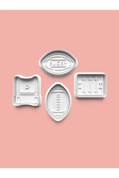 Spor Kurabiye Kalıbı Ve Şeker Hamuru Kalıbı 4'lü Set ürün görseli