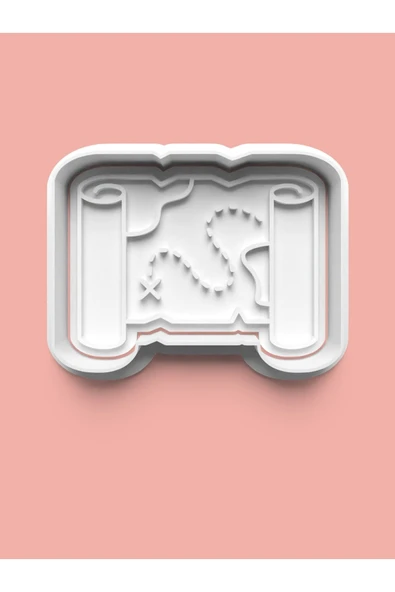 Korsan Teması Harita Kurabiye Kalıbı Ve Şeker Hamuru Kalıbı ürün görseli