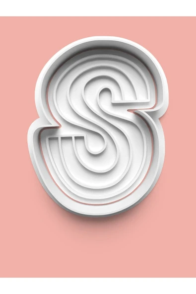 Desenli S Harfi Kurabiye Kalıbı Ve Şeker Hamuru Kalıbı ürün görseli