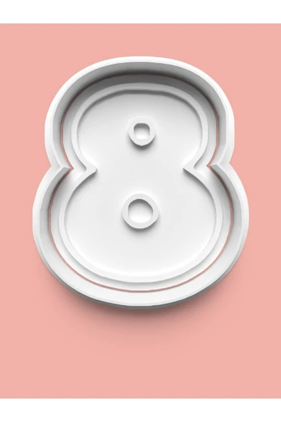 8 Numara Kurabiye Kalıbı Ve Şeker Hamuru Kalıbı - Sekiz Rakamı ürün görseli