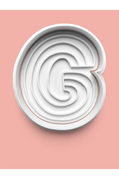 Desenli G Harfi Kurabiye Kalıbı Ve Şeker Hamuru Kalıbı ürün görseli