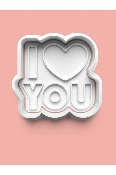I Love You Kurabiye Kalıbı Ve Şeker Hamuru Kalıbı ürün görseli
