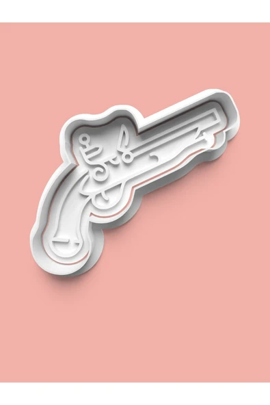 Korsan Teması Tabanca Kurabiye Kalıbı Ve Şeker Hamuru Kalıbı ürün görseli