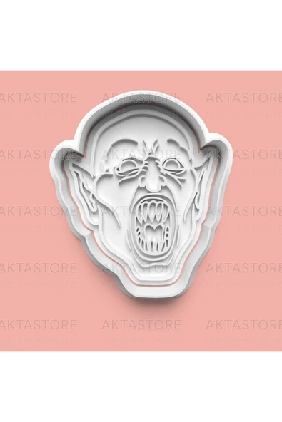 Korkunç Yüz Figürlü Kurabiye Kalıbı Ve Şeker Hamuru Kalıbı ürün görseli