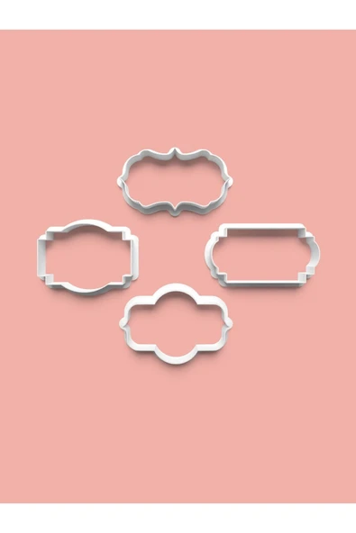 Basit Kesiciler Kurabiye Kalıbı Ve Şeker Hamuru Kalıbı 4'lü Set ürün görseli