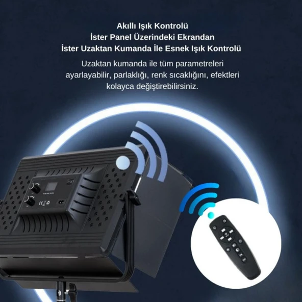 Gdx P500C Bicolor Profesyonel İkili LED Panel Video ve Fotoğraf Stüdyo Işık Seti - 8