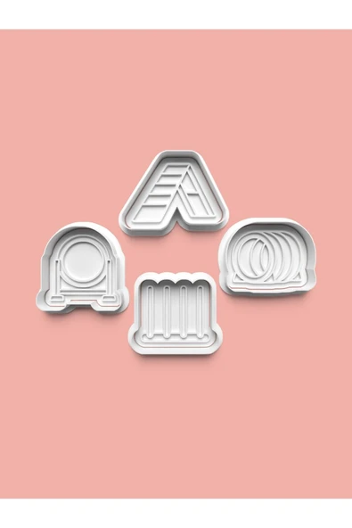 Köpek Aktivite Kurabiye Kalıbı Ve Şeker Hamuru Kalıbı 4'lü Set ürün görseli