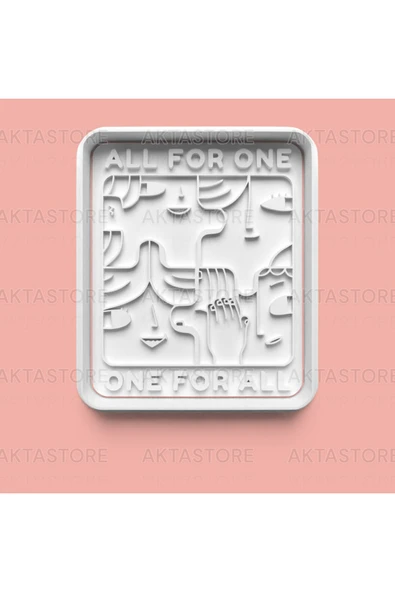 Birimiz Hepimiz Hepimiz Birimiz Için Kurabiye Kalıbı Ve Şeker Hamuru Kalıbı ürün görseli