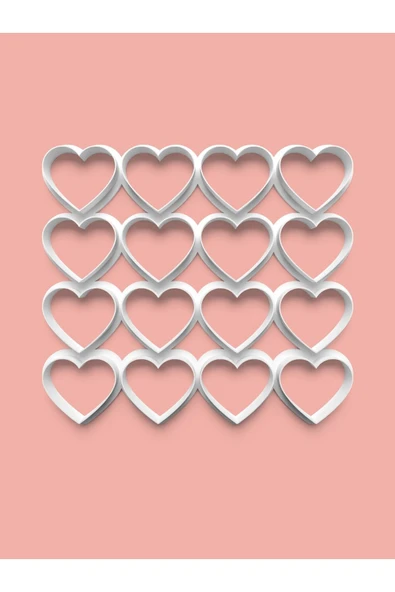 Çoklu Kesici Kalp Kurabiye Kalıbı Ve Şeker Hamuru Kalıbı 5 Cm ürün görseli