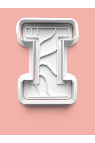 Desenli I Harfi Kurabiye Kalıbı Ve Şeker Hamuru Kalıbı ürün görseli