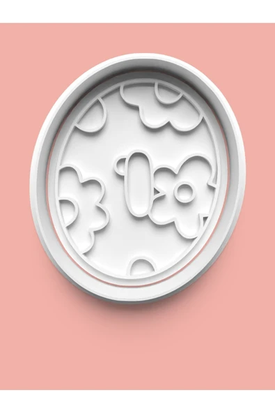 Desenli O Harfi Kurabiye Kalıbı Ve Şeker Hamuru Kalıbı ürün görseli