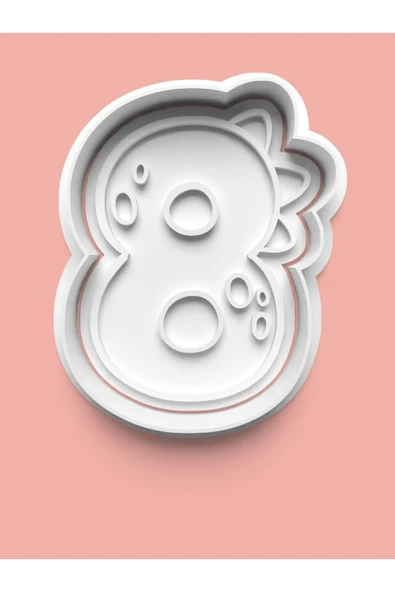 8 Numara Dinozor Figürlü Kurabiye Kalıbı Ve Şeker Hamuru Kalıbı - Sekiz Rakamı ürün görseli