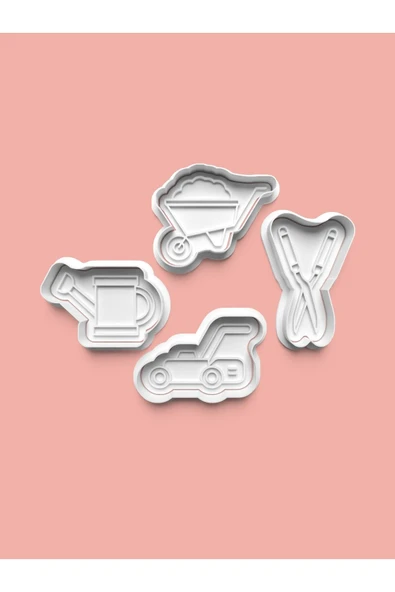 Bahçıvanlık Kurabiye Kalıbı Ve Şeker Hamuru Kalıbı 4'lü Set ürün görseli