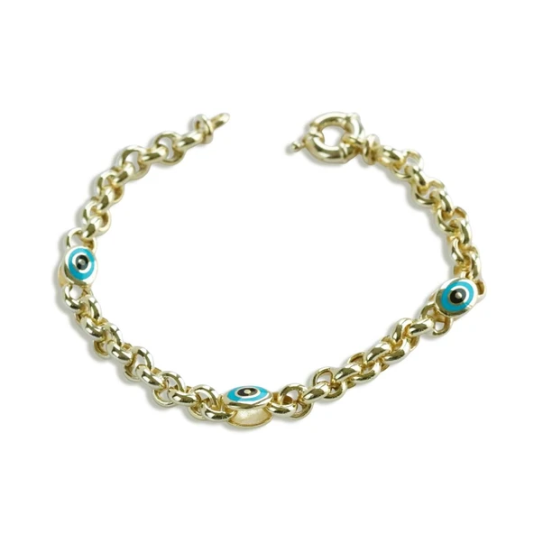 Elips Mineli Hallow Gold Gümüş Bileklik - Resim 9