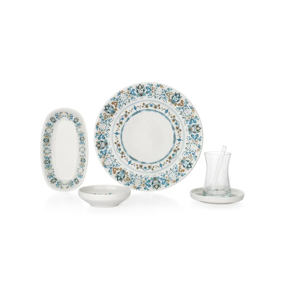 Schafer Emely Kahvaltı Takımı 32 Parça-Mavi