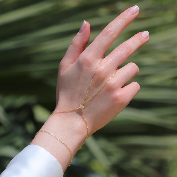 Yıldız Zirkon Taşlı Gümüş Şahmeran ürün görseli 1