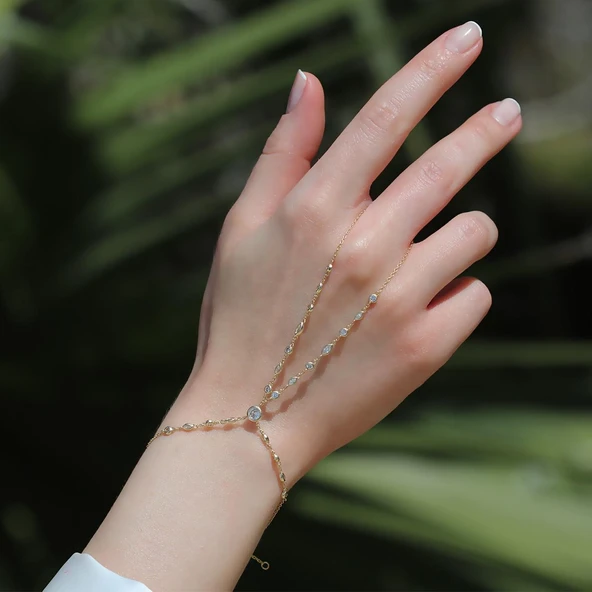 Zirkon Taşlı Gold Gümüş Şahmeran ürün görseli 1