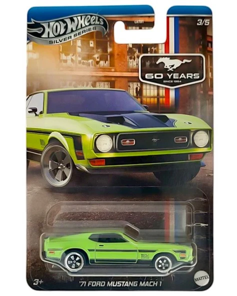 Hot Wheels Silver Serisi 71 Ford Mustang MACH 1 JBY52 - 1