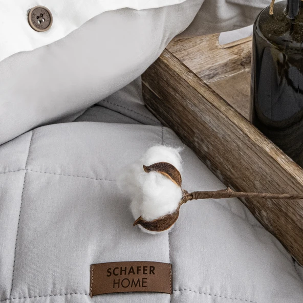 Schafer Home Soft Yatak Örtüsü Nevresim Seti 5 Parça-Gri - 5