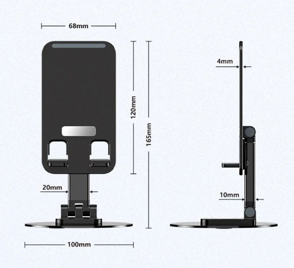 Katlanabilir Telefon Tutucu Stand Yuvarlak Tabanlı CM-074 - 2