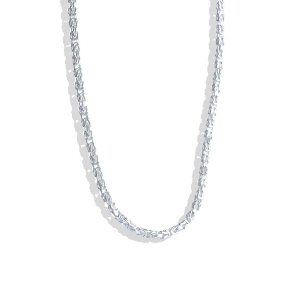 Kral Modeli 3mm 65cm Gümüş Zincir - Resim 5