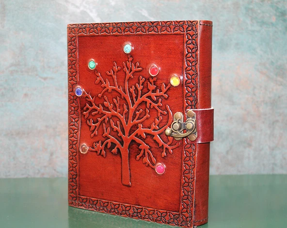 Taşlı Deri Defter Model 5 - 1