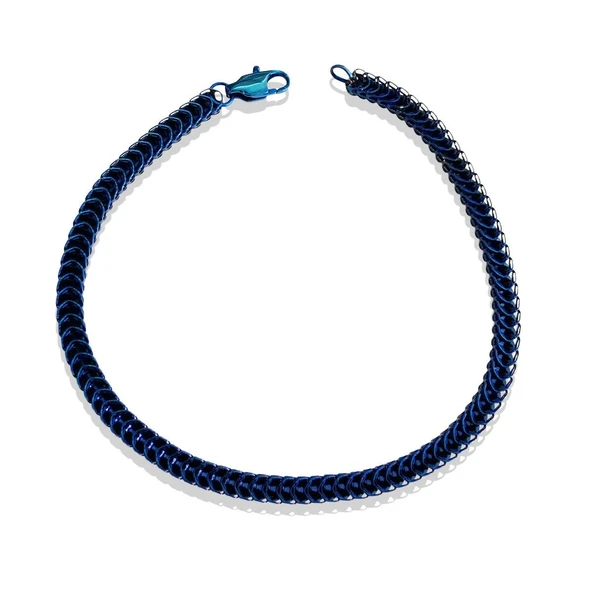 ARS197 Erkek Deri Çelik Bileklik - Resim 2