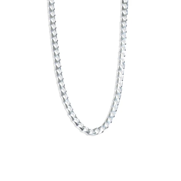 Kare Gurmet Modeli 5mm 65cm Gümüş Zincir - Resim 5