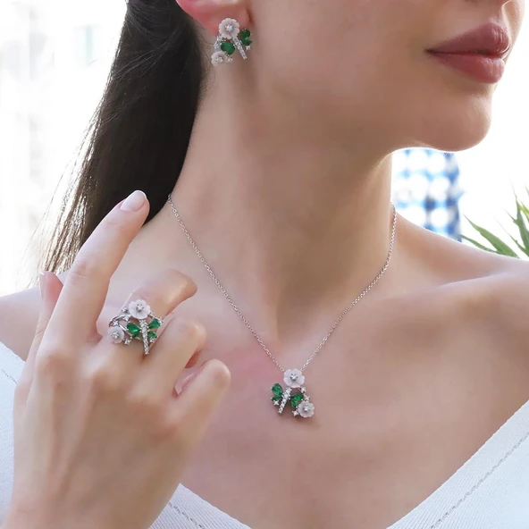 Renkli Bahar Gümüş Set ürün görseli