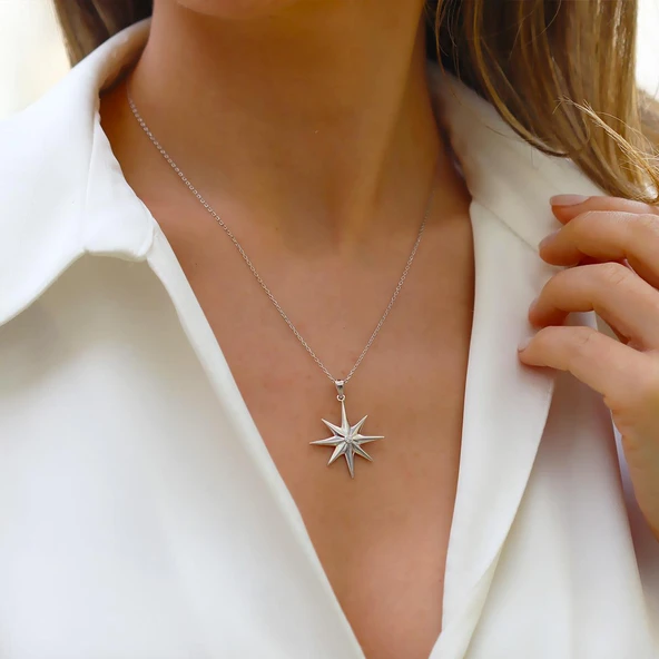 Kutup Yıldızı Gümüş Kolye - Resim 3