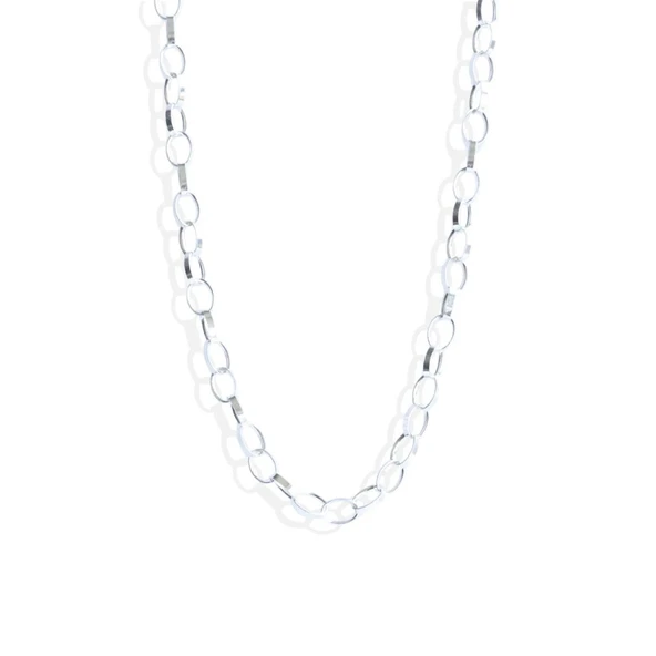 Elips Doch 5mm 65cm Gümüş Erkek Zincir - Resim 5