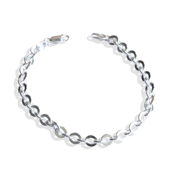 Yuvarlak Forsa 6mm Gümüş Erkek Bileklik - Resim 4