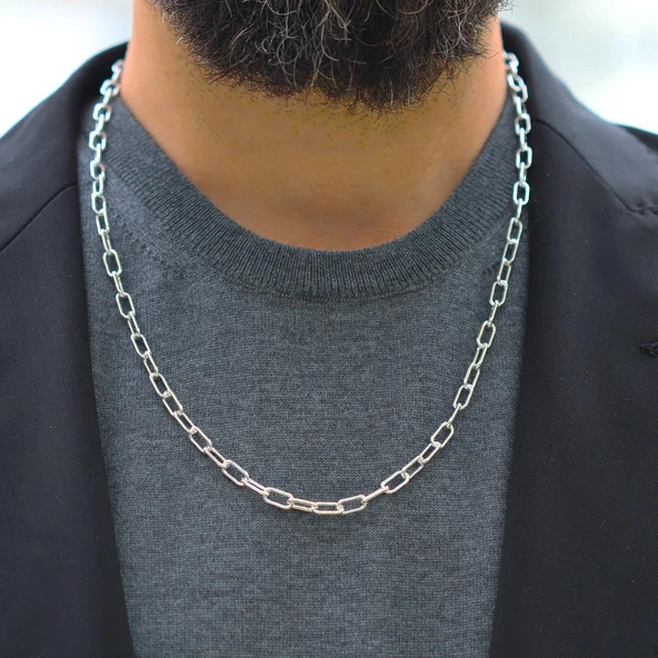 Trend Model 5mm 60cm Gümüş Zincir ürün görseli 1