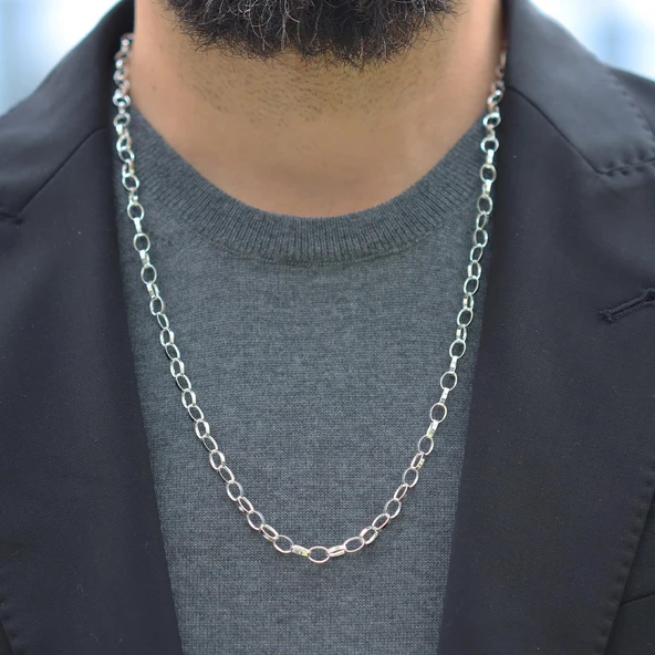 Elips Doch 5mm 65cm Gümüş Erkek Zincir ürün görseli 1