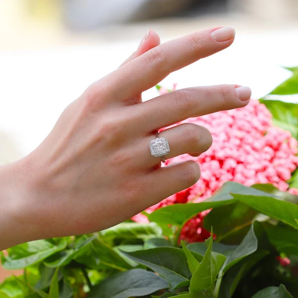 Baget Icecut Taşlı Gümüş Yüzük ürün görseli 1