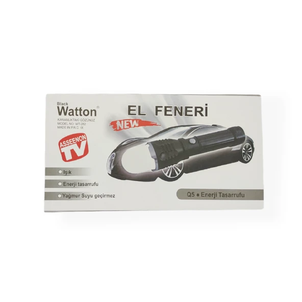 Flaşörlü Uzun Mesafeli Şarjlı Pilli Mıknatıslı EL Feneri Watton Wt-282 - Resim 5