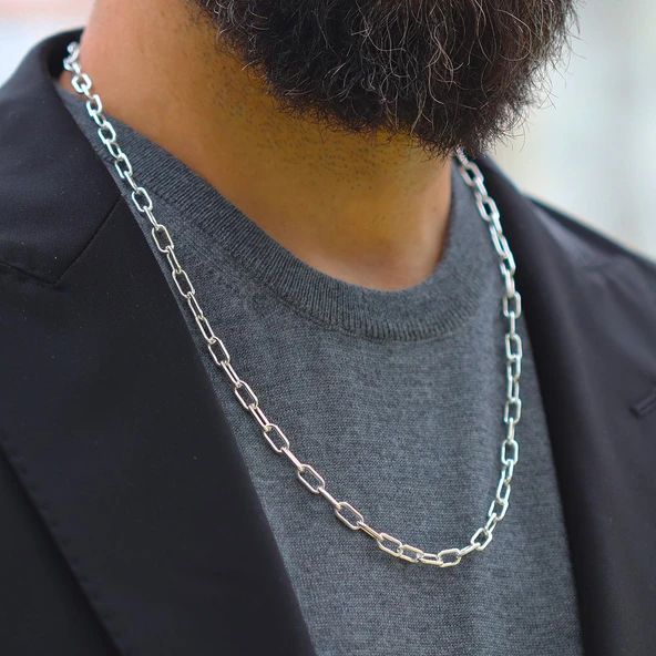 Trend Model 5mm 60cm Gümüş Zincir - Resim 2
