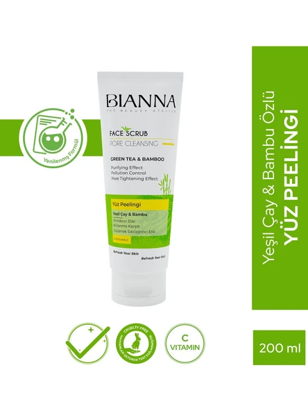 Bianna Mattifying Green Tea & Bambu Yüz Peeling 200 ML
